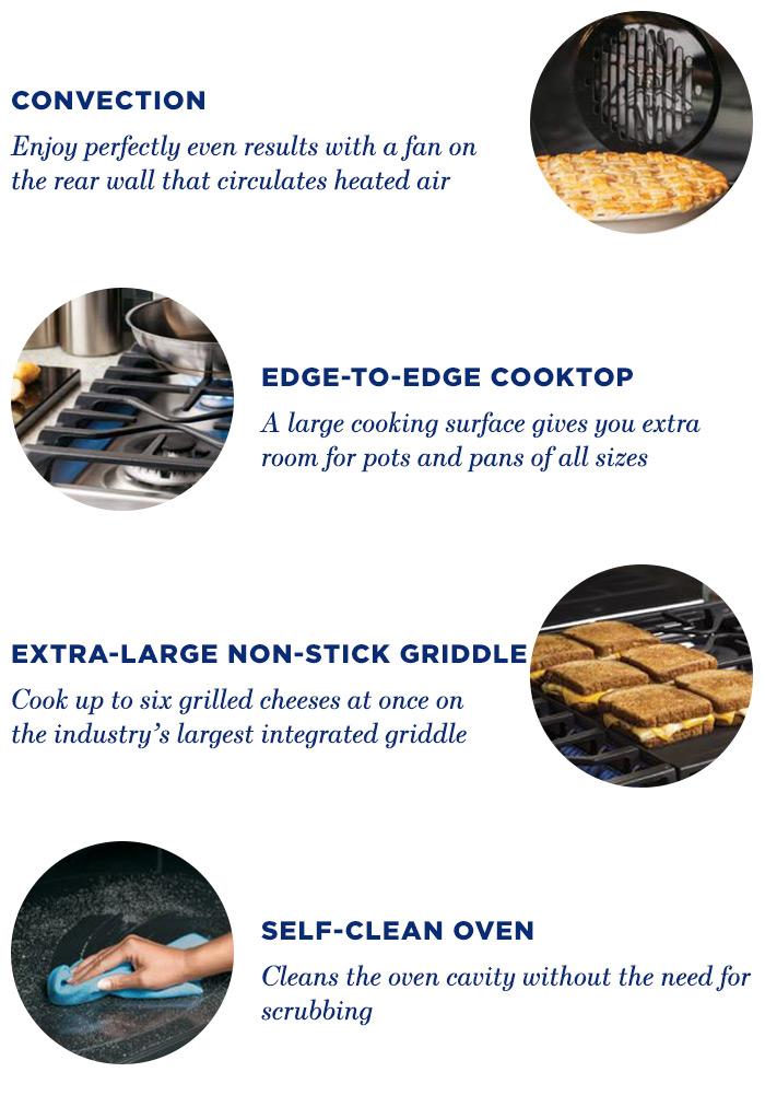 GE Adora 5.0 cu. ft. Gas Range with SelfCleaning Convection Oven in